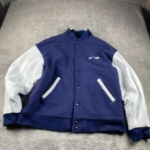 Lamasz Sport Varsity Jacket Mens Large Blue‎ White Scios